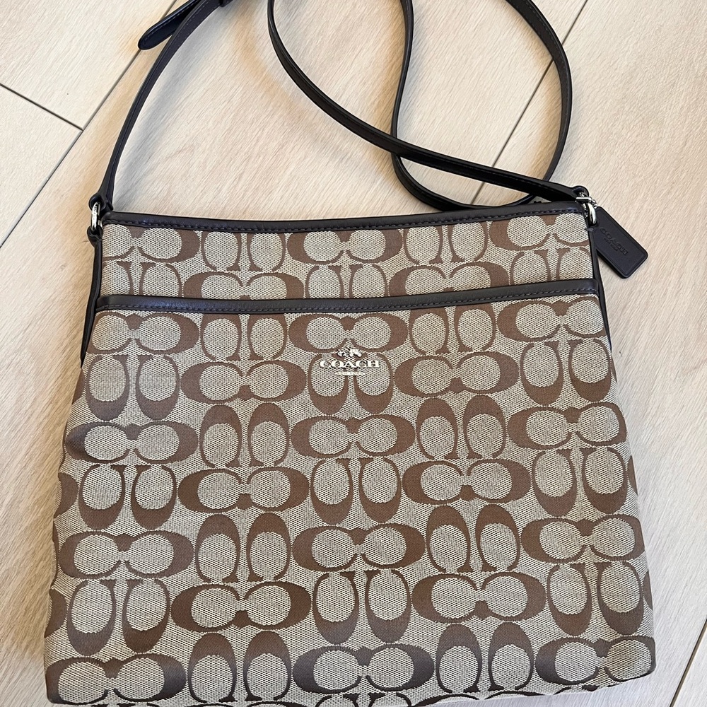 Coach Brown Signature Crossbody Bag